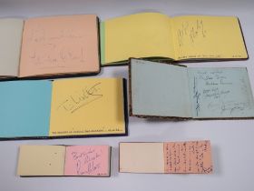 A COLLECTION OF SIX AUTOGRAPH BOOKS CONTAINING MAINLY ACTORS / ACTRESSES, to include rare signatures