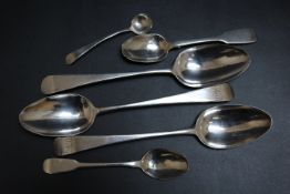 A COLLECTION OF ASSORTED HALLMARKED SILVER FLATWARE, various styles, dates and makers, approx