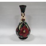 A 2008 MOORCROFT RUBY PATTERN VASE DESIGNED AND SIGNED BY RACHEL BISHOP, printed and painted marks