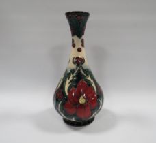 A 2008 MOORCROFT RUBY PATTERN VASE DESIGNED AND SIGNED BY RACHEL BISHOP, printed and painted marks