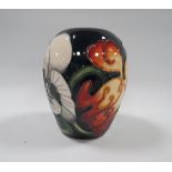 A MOORCROFT MISS ALICE PATTERN SMALL BUD VASE, impressed and painted marks to base, H 9.5 cm, with
