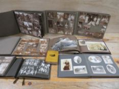 A COLLECTION OF ASSORTED VINTAGE PHOTO ALBUMS AND CONTENTS, to include an example containing holiday