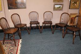 A SET OF SIX JAYCEE HOOPBACK DINING CHAIRS