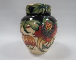 A MOORCROFT ANNA LILY PATTERN GINGER JAR AND COVER, impressed and painted marks to base, H 15 cm