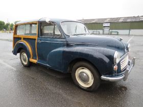 A BLUE 1969 MORRIS MINOR 1000 TRAVELLER / ESTATE HISTORIC VEHICLE 'AAN 819G', petrol, 1098cc, single