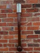 A 19TH CENTURY ROSEWOOD STICK BAROMETER BY JOHN DAVIS - DERBY, of slim classical proportions, H 92