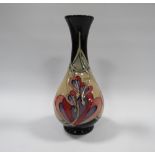 A MOORCROFT BLEEDING HEARTS PATTERN BUD VASE, impressed and painted marks to base, H 17 cm