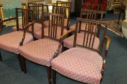 A SET OF EIGHT GEORGIAN MAHOGANY DINING CHAIRS, including two carvers