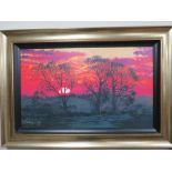 ROLF HARRIS (1930-2023). 'Winter Sunrise', signed lower left and No. 52 / 195, giclee print, framed,
