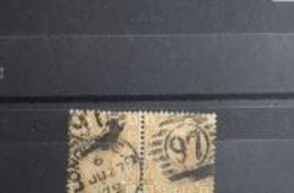 POSTAGE STAMP - S.G. 196 1876 8d, used, a horizontal pair