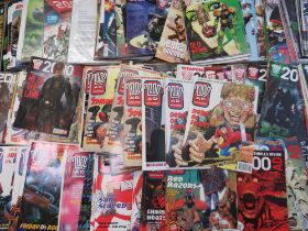 TWO BOXES OF 2000AD COMICS FROM MIXED ERAS TO INCLUDE 1995 AND 2001 ETC., SOME DUPLICATION