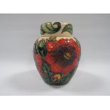 A MOORCROFT PHEASANTS EYE PATTERN GINGER JAR AND COVER, impressed and painted marks to base, H 15