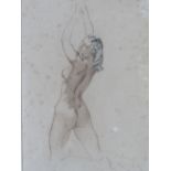 SIR WILLIAM RUSSELL FLINT (1880-1969). Female nude study, rear view 'Amanda Kneeling', signed