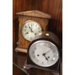 TWO VINTAGE MANTLE CLOCKS