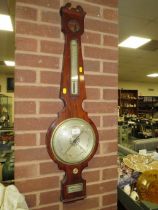 AN ANTIQUE MAHOGANY BAROMETER A/F