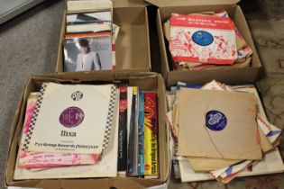 A COLLECTION OF ASSORTED 7" SINGLES . LP RECORDS ETC TO INCLUDE BOTH VINTAGE AND MODERN BILL