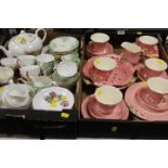 TWO TRAYS OF ASSORTED TEA WARE