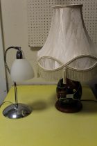 A MOORCROFT STYLE LAMP ETC