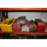 A SELECTION OF TOOLS, TOOL BOXES AND CONTENTS
