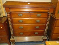A LARGE VICTORIAN SCOTTISH CHEST OF DRAWERS - W 124 cm