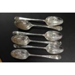 SET OF SIX MATCHED HALLMARKED SILVER TEA SPOONS