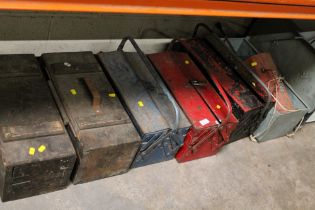 SIX TOOL BOXES COMPLETE WITH CONTENTS - ASSORTED COLLECTION OF TOOLS