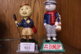 ***TWO SMALL GOLFER FIGURES**