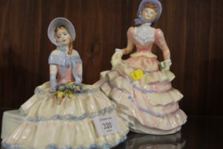 TWO ROYAL DOULTON FIGURES DAY DREAMS AND HANNAH