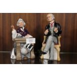 TWO ROYAL DOULTON FIGURES SCHOOL MARM AND THE DOCTOR