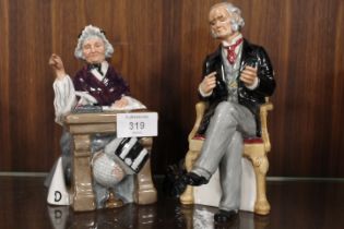 TWO ROYAL DOULTON FIGURES SCHOOL MARM AND THE DOCTOR