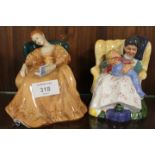 TWO ROYAL DOULTON FIGURES SWEET DREAMS HN2380 AND ROMANCE HN2430