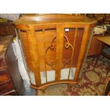 A VINTAGE WALNUT CHINA CABINET - W 100 cm