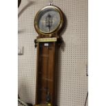 A VINTAGE OAK CASED JOSEPH'S DAVIS AND CO. AMERICAN FORECAST BAROMETER A/F