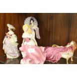 A COLLECTION OF FRANKLIN MINT FIGURINES ETC TO INCLUDE SLEEPING BEAUTY AND CINDERELLA - TWO HAVING