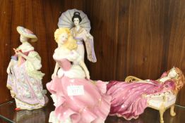 A COLLECTION OF FRANKLIN MINT FIGURINES ETC TO INCLUDE SLEEPING BEAUTY AND CINDERELLA - TWO HAVING