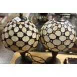 TWO JEWELLED TABLE LAMPS