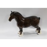 A LARGE BESWICK MODEL OF A SHIRE HORSE
