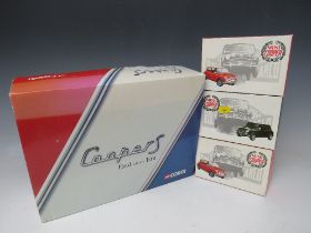 BOXED CORGI MINI COOPER S THREE PIECE SET 99109, together with three limited edition boxed Mini