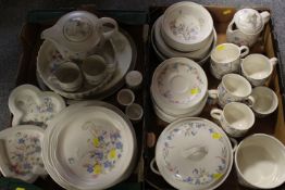 TWO TRAYS OF POOLE SPRINGTIME TEA AND DINNERWARE