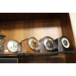 FOUR ASSORTED VINTAGE MANTLE CLOCKS