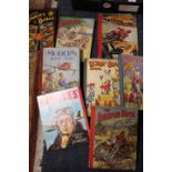A TRAY OF ASSORTED VINTAGE AND MODERN BOOKS TO INCLUDE AN UNOPENED COLIN DEXTOR BOXSET
