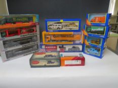 A COLLECTION OF THIRTEEN BOXED CORGI VEHICLES, to include 1:50 scale MAN Continental curtainside