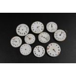 TEN ANTIQUE TRENCH WRISTWATCH MOVEMENTS