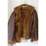 A QUANTITY OF VINTAGE CLOTHING AND ACCESSORIES TO INCLUDE BOMBER JACKET, LEATHER SATCHEL ETC