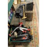 A SELECTION OF TOOLS, TOOL BOXES AND CONTENTS