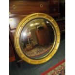 A MODERN GEORGIAN STYLE GILT CIRCULAR WALL MIRROR - Dia. 92 cm