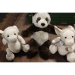 COLLECTION OF THREE CHARLIE BEARS - WILBUR ANASTASIA AND BROWN WHITE BEAR