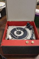 A VINTAGE BSR PORTABLE RECORD PLAYER