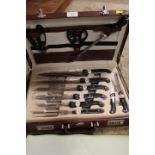 A CASED NEW AND UNUSED PRIMA PROFILE LINE KNIVES AND ETC
