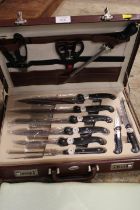 A CASED NEW AND UNUSED PRIMA PROFILE LINE KNIVES AND ETC